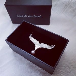 Mermaid Tail Necklace with Genuine Pearl